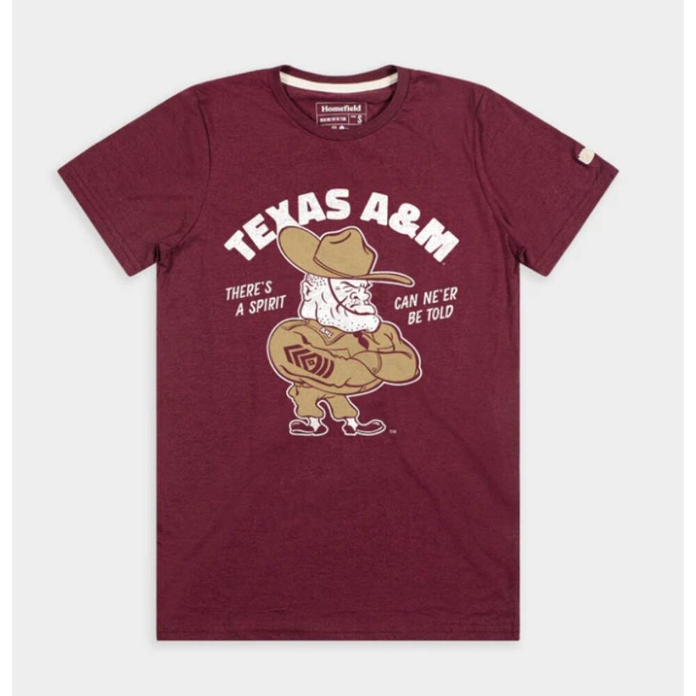 HOMEFIELD Mens Texas A&M Ol’ Sarge T-Shirt XL Maroon Short Sleeve NWT